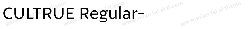 CULTRUE Regular字体转换